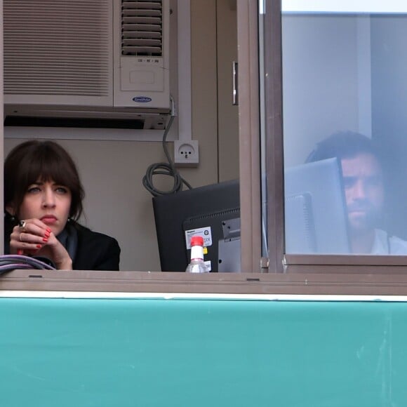 Nolwenn Leroy et Arnaud Clément commentateur pour France Ô au Monte-Carlo Country Club lors de la finale du Monte-Carlo Rolex Masters 2016 entre Rafael Nadal et Gaël Monfils, le 17 avril 2016 à Roquebrune-Cap-Martin © Bruno Bebert/Bestimage