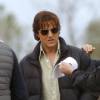 Exclusif - Tom Cruise  sur le tournage du film "Mena" à La Nouvelle-Orléans, 5 mois après le crash d'un petit avion, ayant coûté la vie à 2 personnes en Colombie. Le 3 février 2016 © CPA / Bestimage 