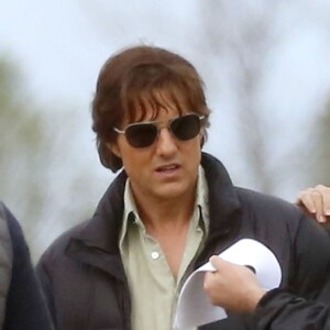 Exclusif - Tom Cruise  sur le tournage du film "Mena" à La Nouvelle-Orléans, 5 mois après le crash d'un petit avion, ayant coûté la vie à 2 personnes en Colombie. Le 3 février 2016 © CPA / Bestimage 