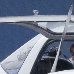 Exclusif - Tom Cruise lors du tournage du film "Mena" à La Nouvelle-Orléans, 5 mois après le crash d'un petit avion, ayant coûté la vie à 2 personnes en Colombie. Le 3 février 2016 © CPA / Best