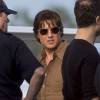 Exclusif - Tom Cruise lors du tournage du film "Mena" à La Nouvelle-Orléans, 5 mois après le crash d'un petit avion, ayant coûté la vie à 2 personnes en Colombie. Le 3 février 2016 © CPA / Best
