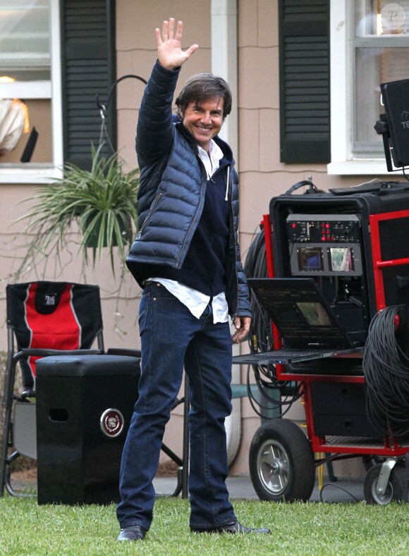 Tom Cruise sur le tournage du film "Mena" à Atlanta, le 21 mai 2015