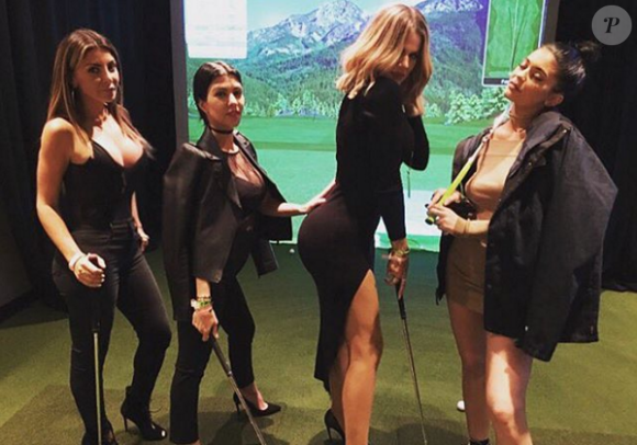 Photo de Larsa Pippen, Kourtney, Khloé Kardashian et Kylie Jenner publiée le 9 décembre 2015.