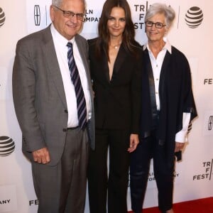 Katie Holmes et ses parents Martin Holmes et Kathleen Holmes lors de la première du film 'All We Had' au festival du film de Tribeca à New York le 15 Avril 2016.