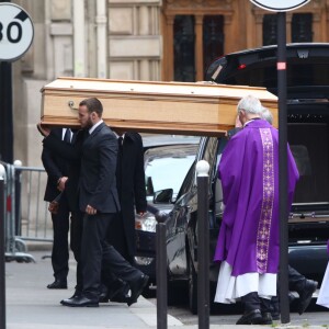 Les obsèques de Laurence Chirac, la fille de Jacques et Bernadette Chirac, en la chapelle de Jésus-Enfant de la basilique Sainte-Clotilde à Paris le 16 avril 2016