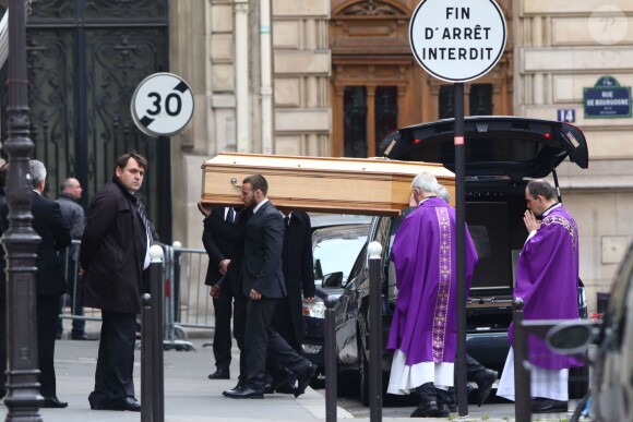 Les obsèques de Laurence Chirac, la fille de Jacques et Bernadette Chirac, en la chapelle de Jésus-Enfant de la basilique Sainte-Clotilde à Paris le 16 avril 2016