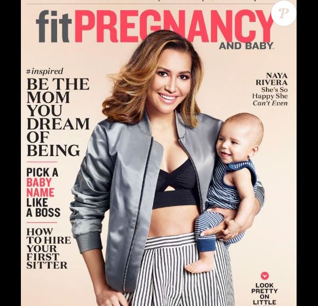 Naya Rivera en couverture de Fit Pregnancy and baby. Avril 2016