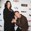 Nick Carter et sa femme Lauren Kitt Carter enceinte - Première du film "Syfy's 'Dead 7" à Los Angeles le 1er avril 2016.
