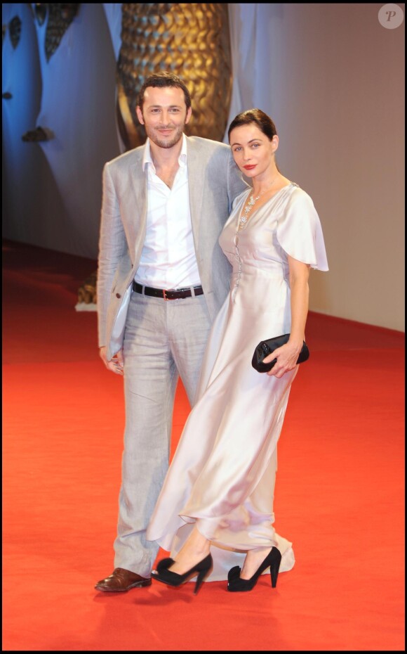 Emmanuelle Béart et Michaël Cohen à Venise en août 2008.