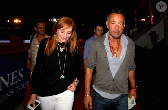Bruce Springsteen et sa femme Patti Scialfa sont venus encourager leur fille Jessica lors du jumping International de Cannes, le 12 juin 2014.