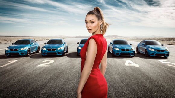Gigi Hadid, visage de la nouvelle campagne publicitaire pour la BMW M2.