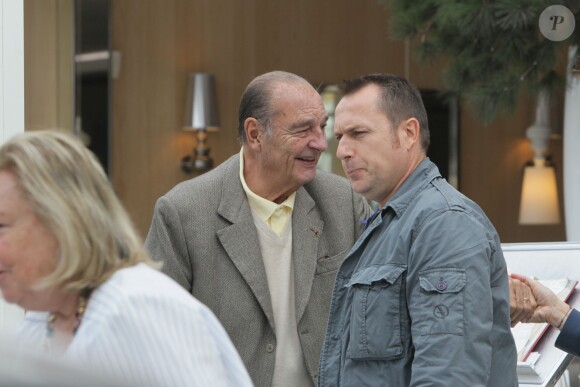 Jacques Chirac au restaurant à Saint Tropez le 4 octobre 2013
