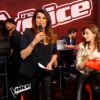 Karine Ferri, jeune maman radieuse sur le plateau de "The Voice 5", samedi 23 avril 2016.