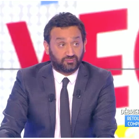 Le présentateur Cyril Hanouna annonce en direct le défi fou qu'il relèvera le 1er septembre prochain sur D8. Emission "Touche pas à mon poste", le 25 avril 2016.