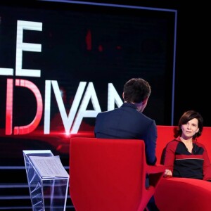 Exclusif - Enregistrement de l'émission "Le Divan" présentée par Marc-Olivier Fogiel avec Juliette Binoche en invitée, qui sera diffusée le 26 avril sur France 3. Le 18 mars 2016 © Dominique Jacovides / Bestimage