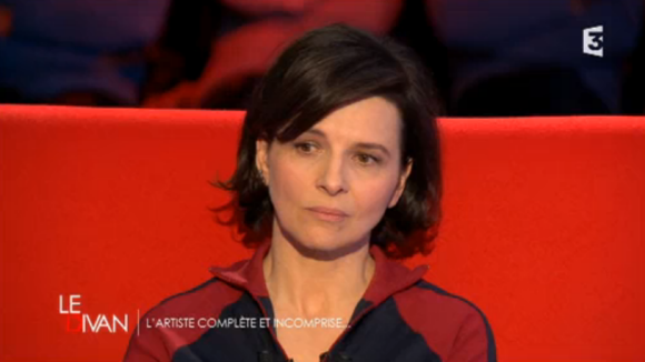 Juliette Binoche parle d'amour dans Le Divan de Marc-Olivier Fogiel.