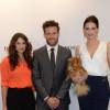 Mélanie Bernier, Yohan Cabaye et Frédérique Bel - Rencontre avec Yohan Cabaye, nouvel ambassadeur du parfum Boss "Bottled Unlimited" à Paris, le 27 avril 2016. © Veeren/Bestimage