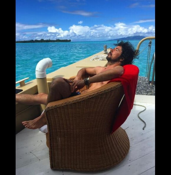 Yarol Poupaud, à Bora Bora. Instagram, avril 2016
