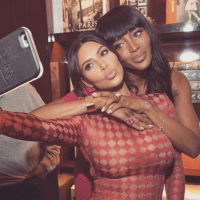 Kim Kardashian et Naomi Campbell : Deux superstars pour un cadeau à North West