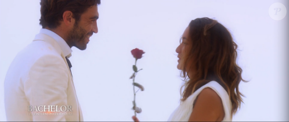 Marco demande Linda en mariage lors de la finale de Bachelor, le lundi 2 mai 2016, sur NT1