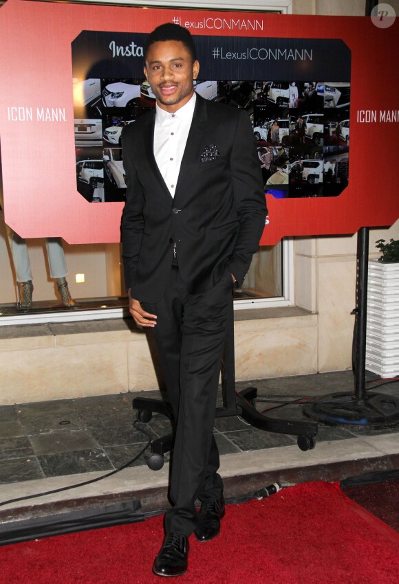 Nnamdi Asomugha  lors du dîner " Icon Mann's 2nd Annual Power 50 " avant les Oscars au Peninsula Hotel à Beverly Hills, le 25 février 2014.