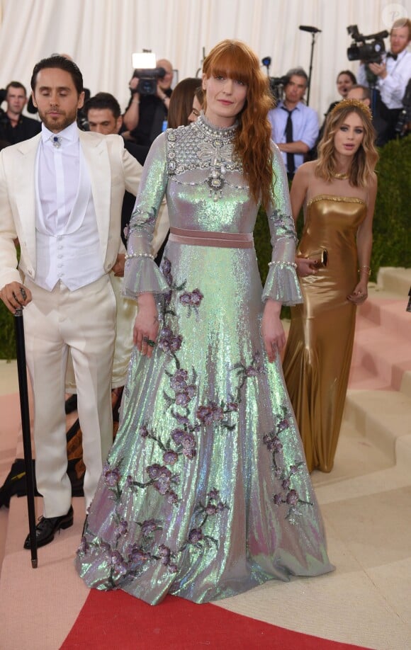 Florence Welch (Florence and the Machine), Jared Leto - Soirée Costume Institute Benefit Gala 2016 (Met Ball) sur le thème de "Manus x Machina" au Metropolitan Museum of Art à New York, le 2 mai 2016.