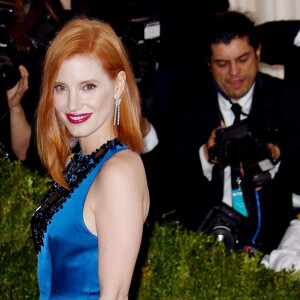 Jessica Chastain en robe Prada au Met Gala le 2 mai 2016