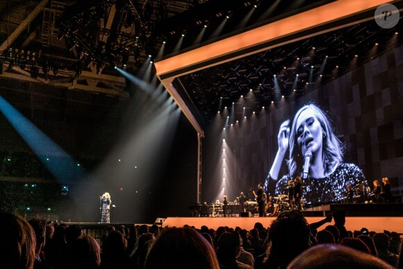 Concert de Adele au Tele2 Arena de Stockholm en Suède le 29 avril 2016.