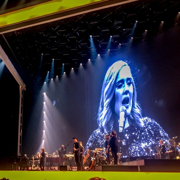 Concert de la chanteuse Adele au Tele2 Arena de Stockholm en Suède le 29 avril 2016.