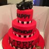 Le gâteau d'anniversaire du rappeur Meek Mill (29 ans) à Philadelphie. Mai 2016.