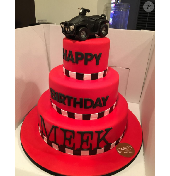 Le gâteau d'anniversaire du rappeur Meek Mill (29 ans) à Philadelphie. Mai 2016.