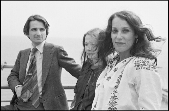 Jean-Pierre Léaud, Françoise Lebrun et Bernadette Lafont lors de la présentation de La Maman et la Putain à Cannes en 1973