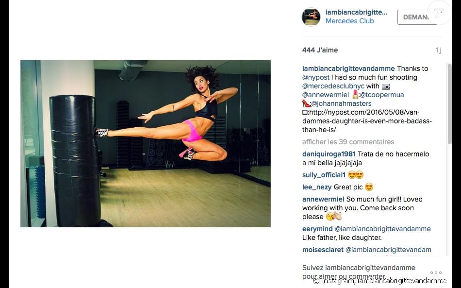Bianca Van Damme lors d'un shooting photo pour le New York Post. Photo ...