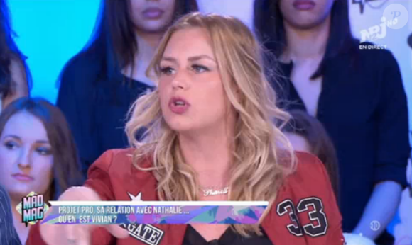 Aurélie Van Daelen, dans le Mad Mag sur NRJ12, le mardi 10 mai 2016.