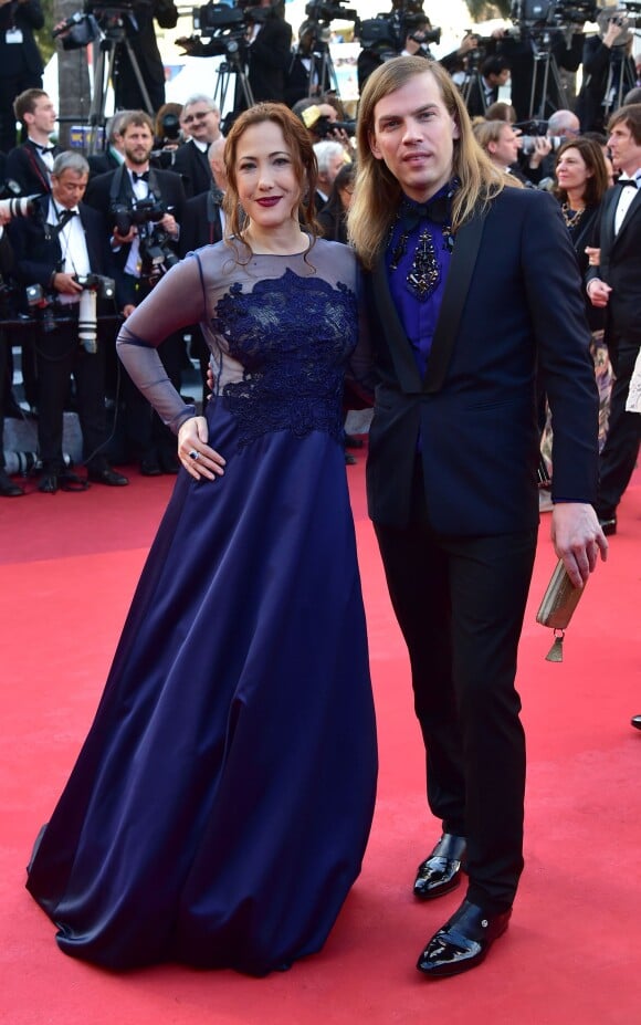 Myriam Charleins et Christophe Guillarmé - Montée des marches du film "Café Society" pour l'ouverture du 69ème Festival International du Film de Cannes le 11 mai 2016.