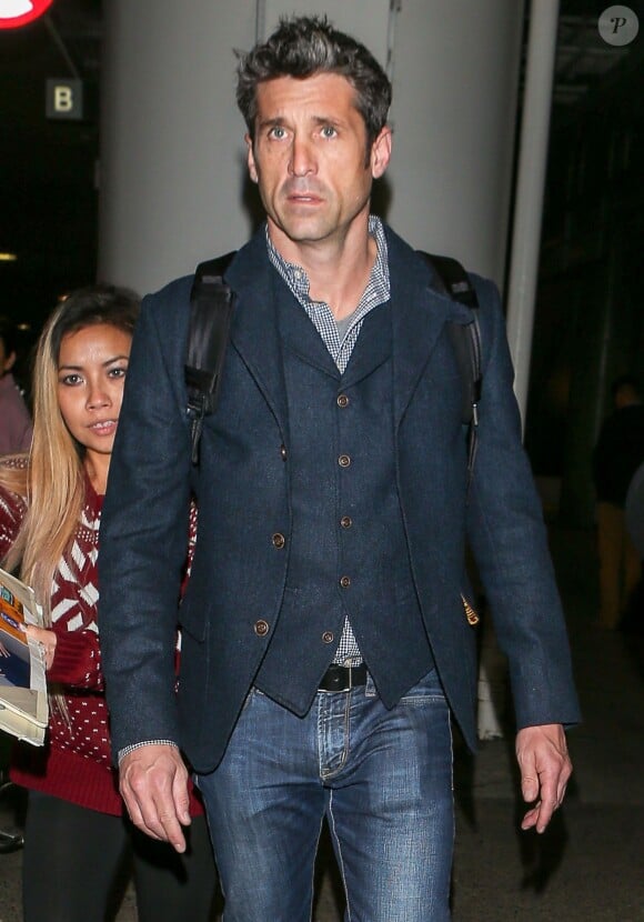 Patrick Dempsey arrive à l'aéroport LAX de Los Angeles. Le 21 décembre 2015