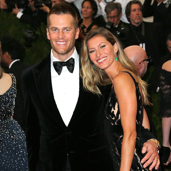 Tom Brady et sa femme Gisele Bündchen - Soirée du Met Ball / Costume Institute Gala 2014: "Charles James: Beyond Fashion" à New York le 5 mai 2014