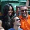 Amel Bent et Patrick Antonelli - Internationaux de France de tennis de Roland Garros à Paris, le 5 juin 2014.
