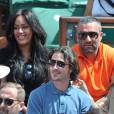 Amel Bent et son mari Patrick Antonelli - Internationaux de France de tennis de Roland Garros à Paris, le 5 juin 2014.
