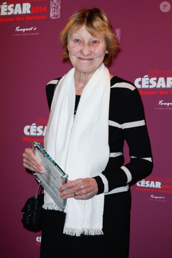 Marisa Borini (Bruni Tedeschi) (Meilleure Actrice dans un Second Rôle) lors du déjeuner des nommés aux César au restaurant Fouquet's à Paris, le 8 février 2014
