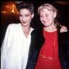 ARCHIVES - Carla Bruni et sa mère Marisa Bruni Tedeschi au défilé Christian Lacroix à Paris le 14 janvier 19944 -