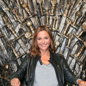 Exclusif - Sandrine Quétier sur le trône de fer - Exposition "Game of Thrones" au Carroussel du Louvre à Paris le 7 septembre 2015.  Exclusive - For Germany call for price - Exhibition "Game of Thrones" at the Louvre Carrousel in Paris, France on september 7, 2015.07/09/2015 - Paris