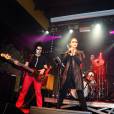 Sandrine Quétier et son groupe The Jokers (composé de Santi, Ludovic Patsouris et Thomas Courcelles) en concert au Bus Palladium à Paris. Le 27 novembre 2014 27/11/2014 - Paris