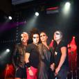 Sandrine Quétier et son groupe The Jokers (composé de Santi, Ludovic Patsouris et Thomas Courcelles) en concert au Bus Palladium à Paris. Le 27 novembre 2014 27/11/2014 - Paris