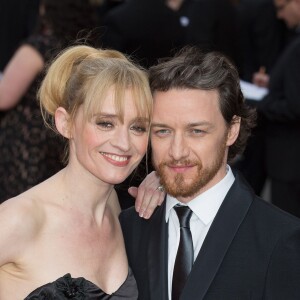 Anne-Marie Duff et son mari James McAvoy - Cérémonie des Olivier Awards 2015 à Londres, le 12 avril 2015.