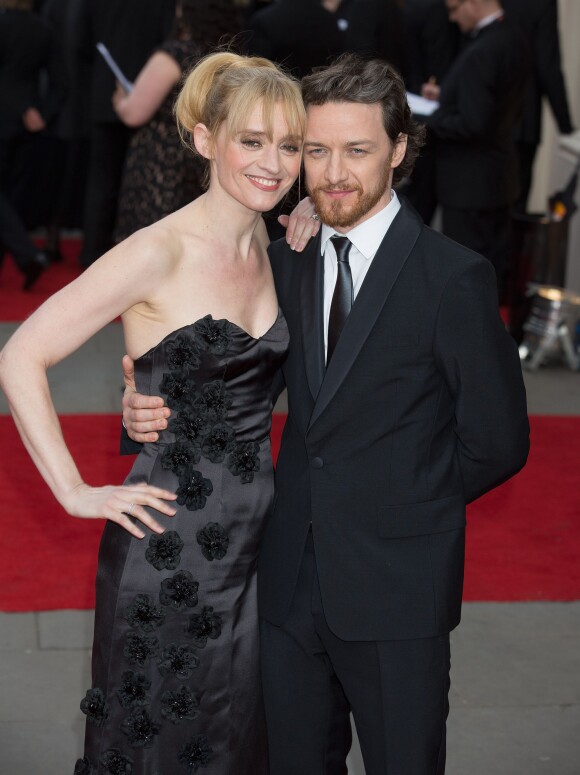 Anne-Marie Duff et son mari James McAvoy - Cérémonie des Olivier Awards 2015 à Londres, le 12 avril 2015.