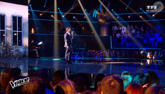 Clément Verzi lors de la finale de The Voice 5, sur TF1, le samedi 14 mai 2016