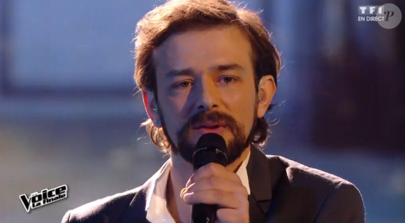 Clément Verzi lors de la finale de The Voice 5, sur TF1, le samedi 14 mai 2016
