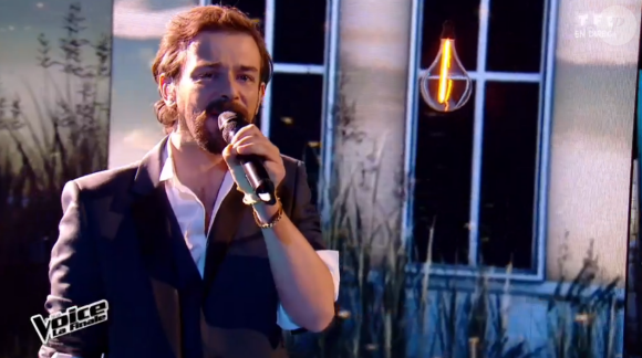 Clément Verzi lors de la finale de The Voice 5, sur TF1, le samedi 14 mai 2016