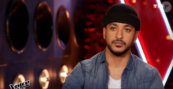 Slimane lors de la finale de The Voice 5, sur TF1, le samedi 14 mai 2016